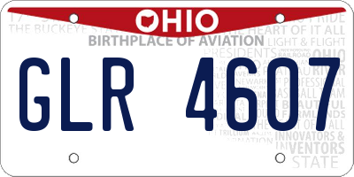 OH license plate GLR4607