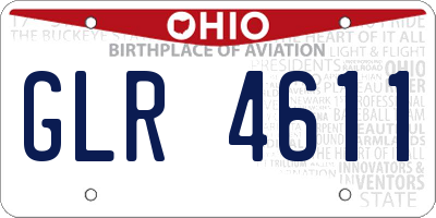 OH license plate GLR4611
