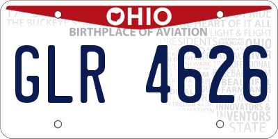 OH license plate GLR4626