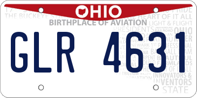 OH license plate GLR4631
