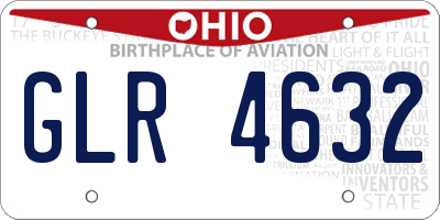 OH license plate GLR4632