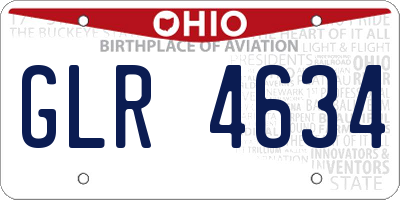 OH license plate GLR4634