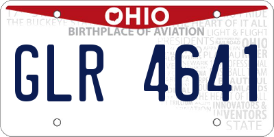 OH license plate GLR4641