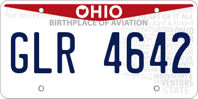 OH license plate GLR4642