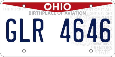OH license plate GLR4646