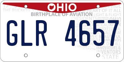 OH license plate GLR4657