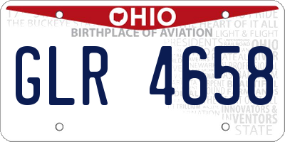 OH license plate GLR4658