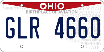 OH license plate GLR4660