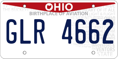 OH license plate GLR4662