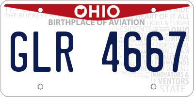 OH license plate GLR4667