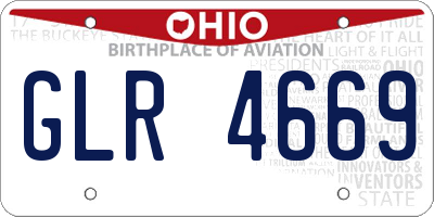 OH license plate GLR4669
