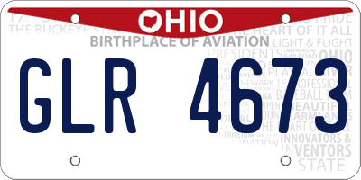 OH license plate GLR4673