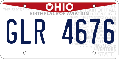 OH license plate GLR4676