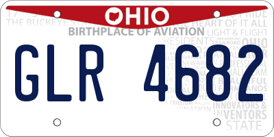 OH license plate GLR4682