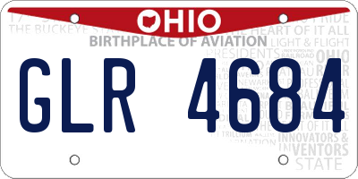 OH license plate GLR4684