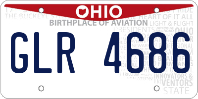 OH license plate GLR4686