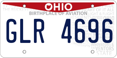 OH license plate GLR4696
