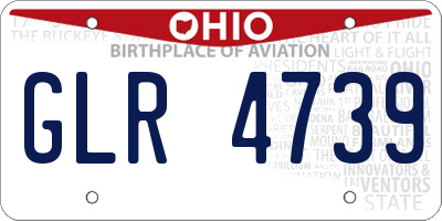 OH license plate GLR4739