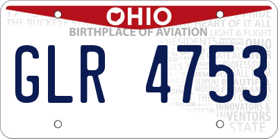 OH license plate GLR4753