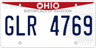 OH license plate GLR4769