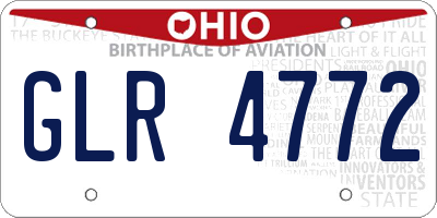 OH license plate GLR4772
