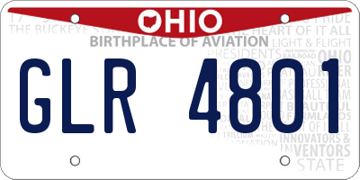 OH license plate GLR4801