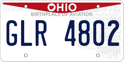 OH license plate GLR4802