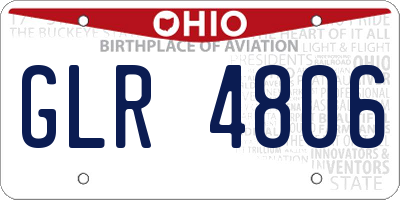 OH license plate GLR4806