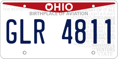 OH license plate GLR4811