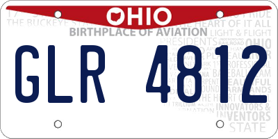 OH license plate GLR4812