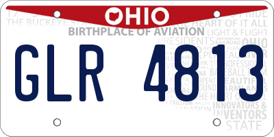 OH license plate GLR4813