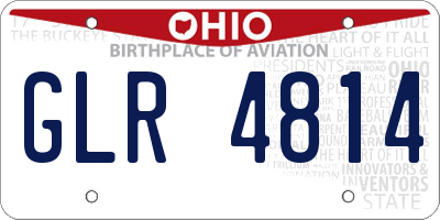 OH license plate GLR4814