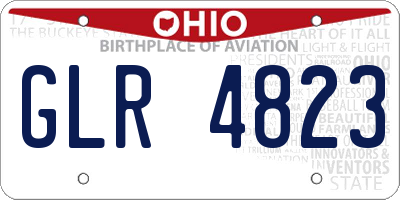 OH license plate GLR4823