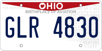 OH license plate GLR4830