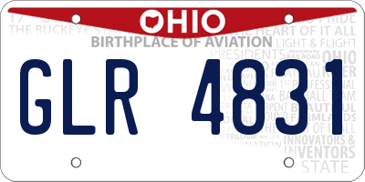 OH license plate GLR4831