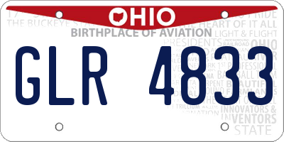OH license plate GLR4833