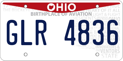 OH license plate GLR4836