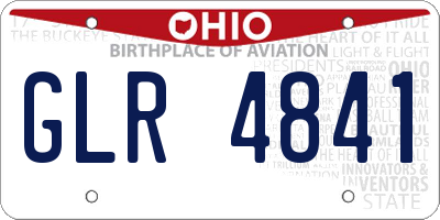 OH license plate GLR4841