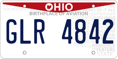 OH license plate GLR4842