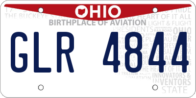 OH license plate GLR4844
