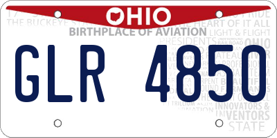 OH license plate GLR4850