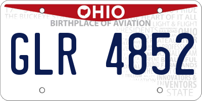 OH license plate GLR4852