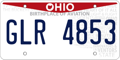 OH license plate GLR4853