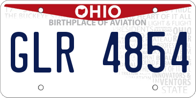 OH license plate GLR4854