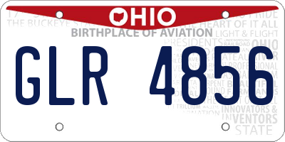 OH license plate GLR4856