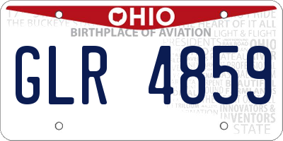 OH license plate GLR4859