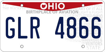 OH license plate GLR4866