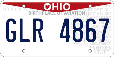 OH license plate GLR4867