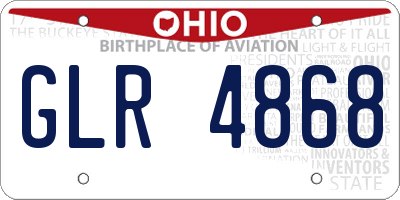 OH license plate GLR4868