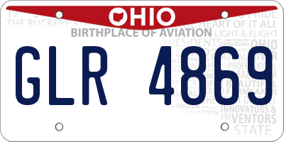 OH license plate GLR4869